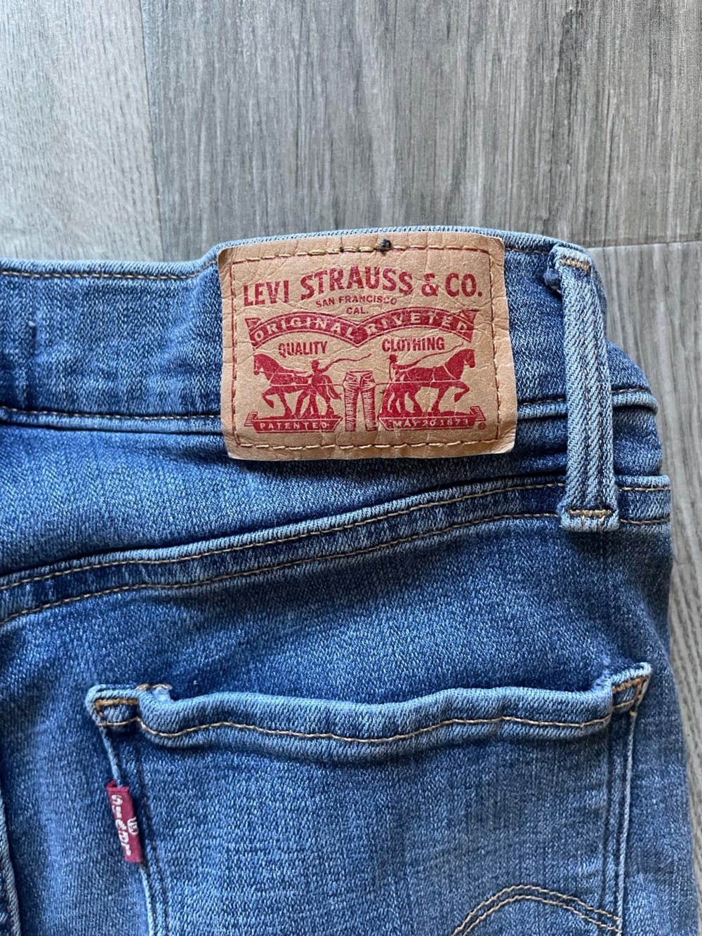 Levi's Blue Denim Jeans with Leather Patch